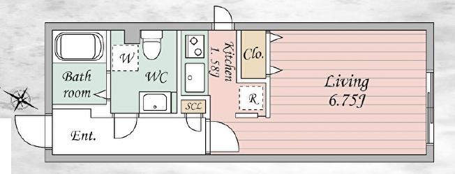 ブランシェ三軒茶屋403の間取り