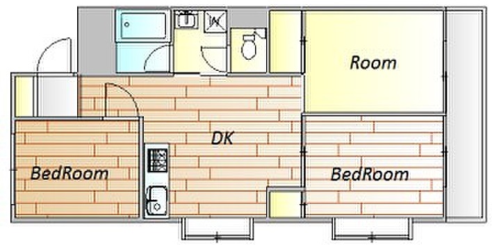 ライオンズマンション上馬401の間取り