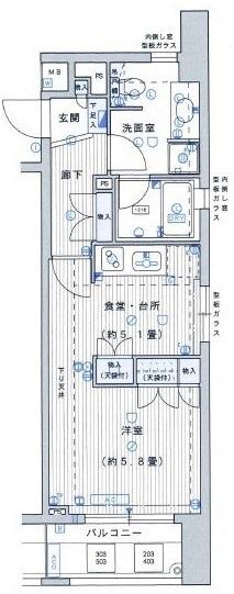 藤和シティスクエア渋谷203の間取り