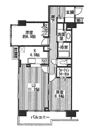 東急ドエルアルス世田谷フロレスタ206の間取り