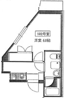 ビーカーサ学芸大学(b'CASA　学芸大学)102の間取り