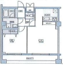 ベルビュウ(bellevue)407の間取り