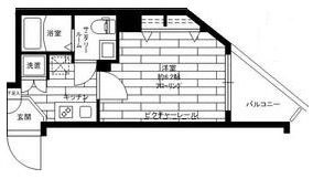 ステージファースト三軒茶屋アジールコート?802の間取り