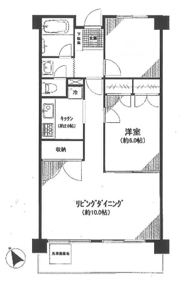 白金台ロイヤルコーポ408の間取り