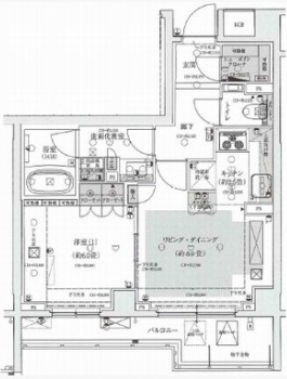 パークハウス学芸大学407の間取り