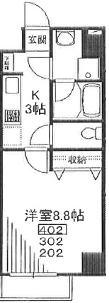 シュロスファルケ402の間取り