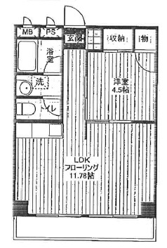 目黒メゾン鳳月ビル206の間取り