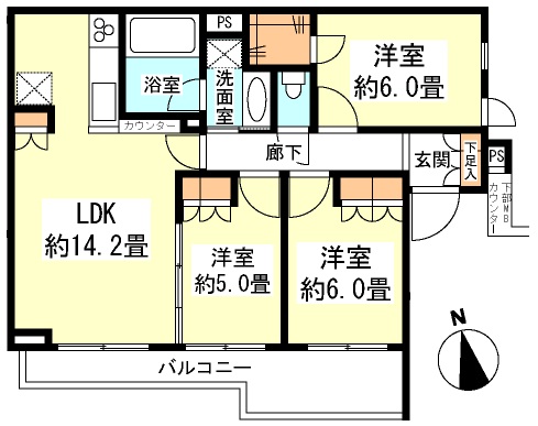 D'グランセ目黒東山203の間取り