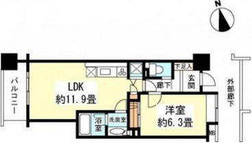 アクシアフォレスタ麻布412の間取り