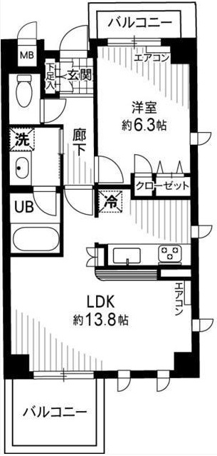 KSM　SATELLITE111の間取り