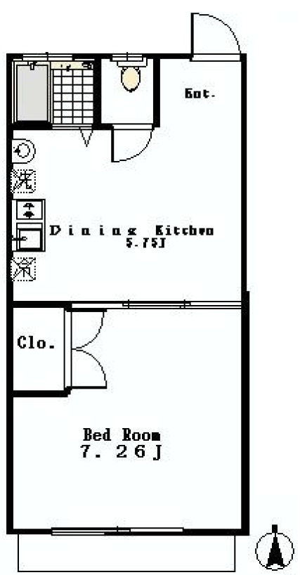 マンション鈴鹿4-Aの間取り