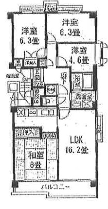 世田谷区野沢ハイデンス206の間取り