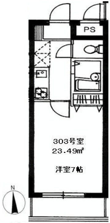 シーズエビス(SEA’S　EBISU)303の間取り