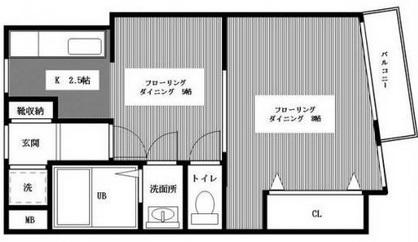 朝日マンション広尾304の間取り