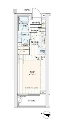 イプセ渋谷ティアズ205の間取り