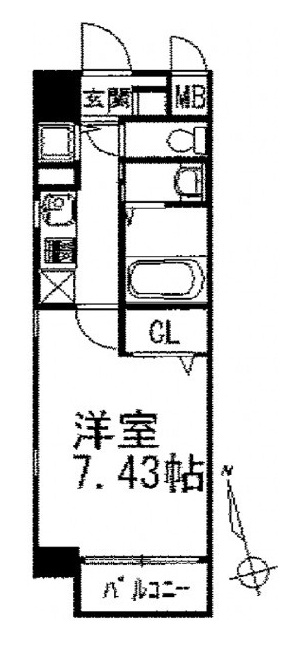 ベルパラーゾシロカネ(BEL PALAZZO SHIROKANE)704の間取り