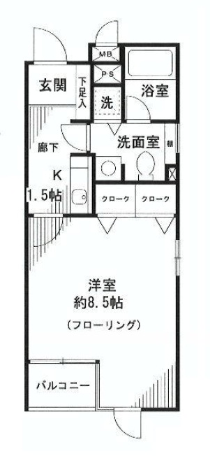 アルス渋谷松涛ウィルアージュ401の間取り