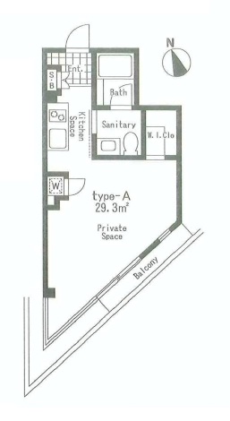 自由が丘ビル301の間取り