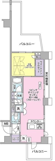 アジールコフレ渋谷・神泉503の間取り