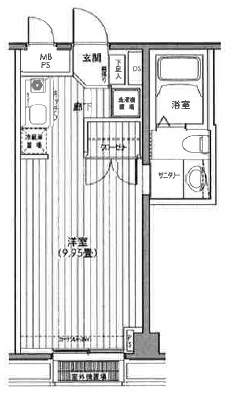 イプセ都立大学203の間取り