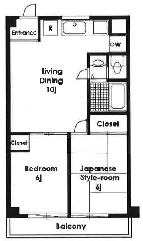 サンパレス三軒茶屋302の間取り