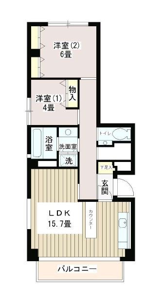 エステージ青葉台102の間取り