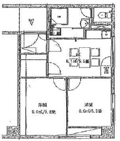 碑文谷グレースビル203の間取り