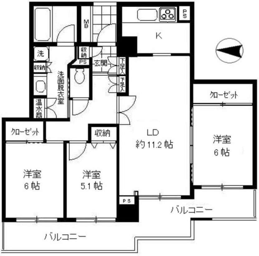 代官山アドレス　ザ・レジデンスイースト802の間取り