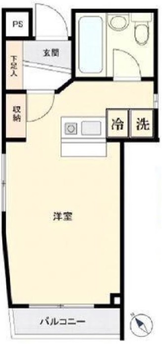 クレアシオン三軒茶屋205の間取り