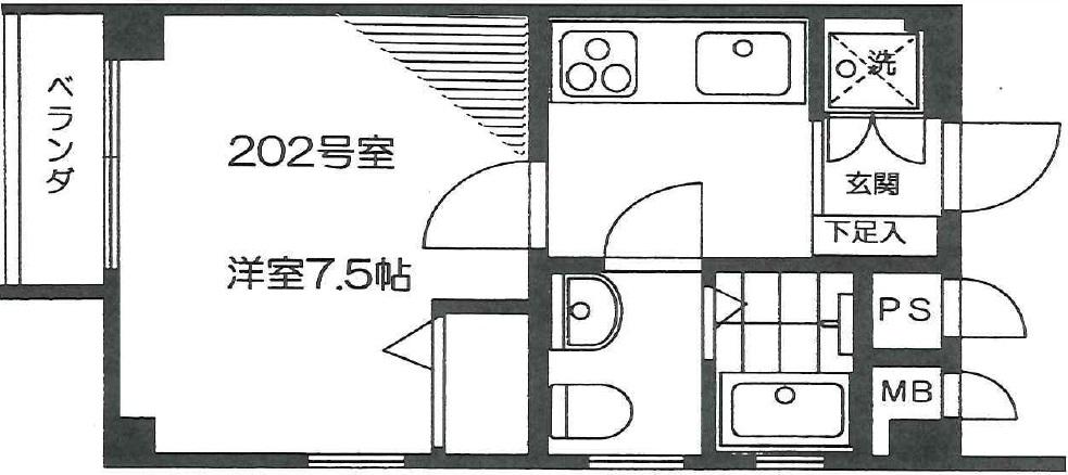 CozyFlat三軒茶屋201の間取り