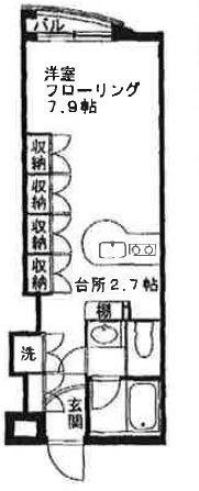 グランルージュ中目黒203の間取り