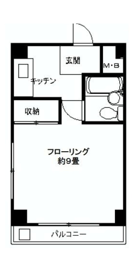 河田ビル402の間取り