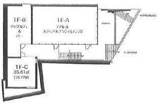 サザン代官山1F-Cの間取り