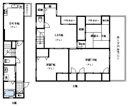 イーストリッジ205の間取り