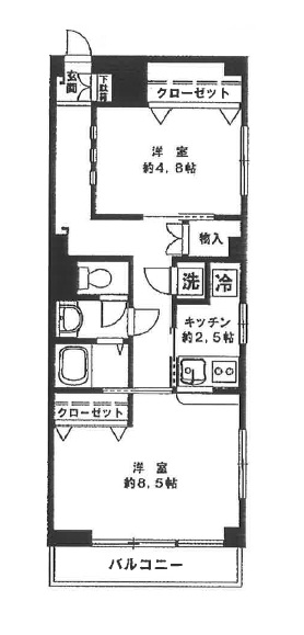 プロスパーハウスニムラ301の間取り