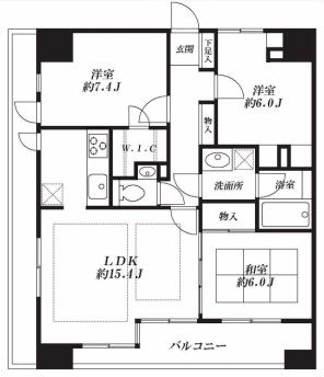 MY CASTLE 中目黒?(マイキャッスル中目黒?)201の間取り