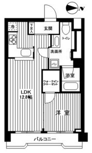 ライオンズマンション三宿523の間取り