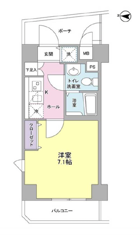 フィオリトゥーラ三軒茶屋ステーションフロント1003の間取り