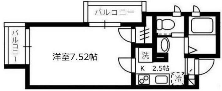 アパルトマン高輪201の間取り