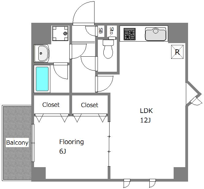 シュライナー池尻1108の間取り