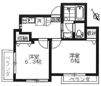 SIDE-B(サイドB)2F部分の間取り