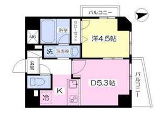 デュオステージ白金高輪301の間取り