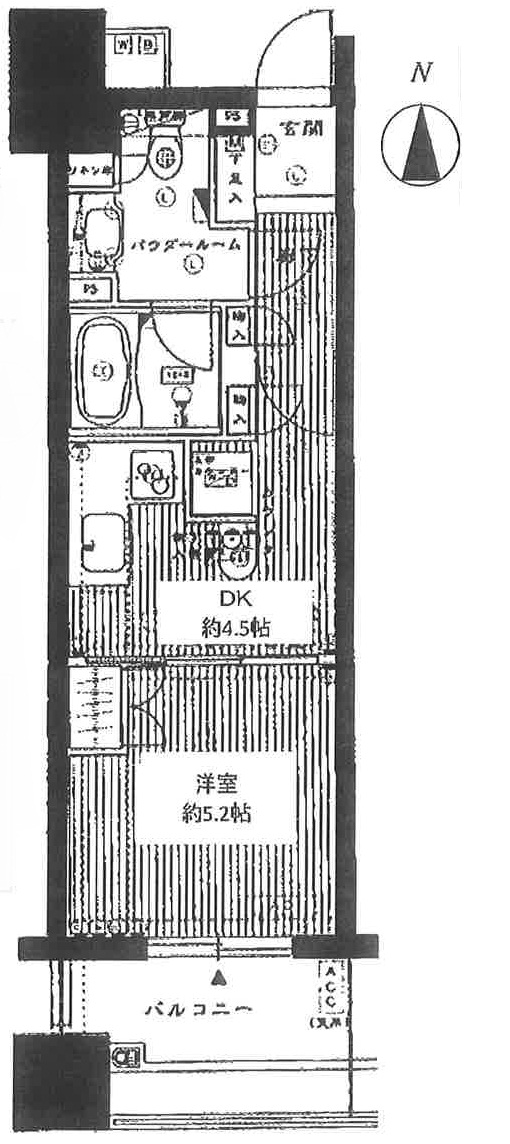 藤和シティホームズ恵比寿203の間取り