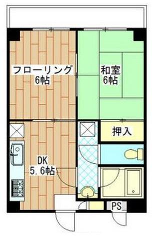 パインヴィレッジ代官山302の間取り