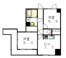 ヴァルミュール東山701の間取り