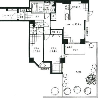 目黒パークホームズ102の間取り