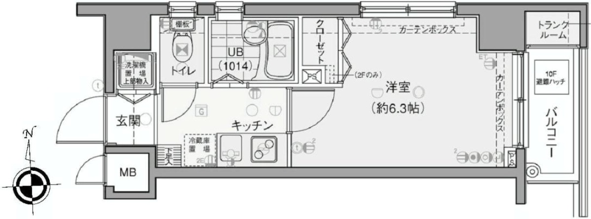 ラ・ピアッツァ麻布十番201の間取り