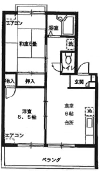 サンライト五本木102の間取り