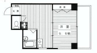 エスペランサ恵比寿705の間取り