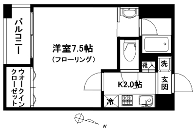 オートフォレ学大302の間取り